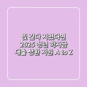빚 갚다 지쳤다면? 2025 청년 학자금 대출 상환 지원, A to Z
