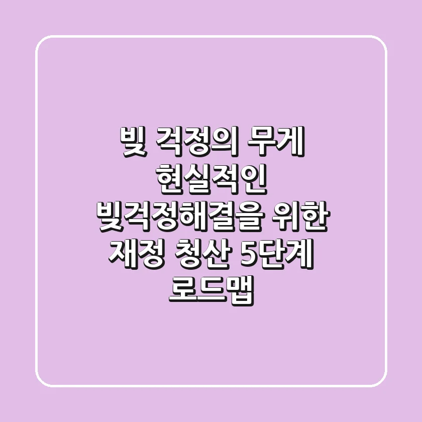 "빚 걱정의 무게", 현실적인 빚걱정해결을 위한 재정 청산 5단계 로드맵